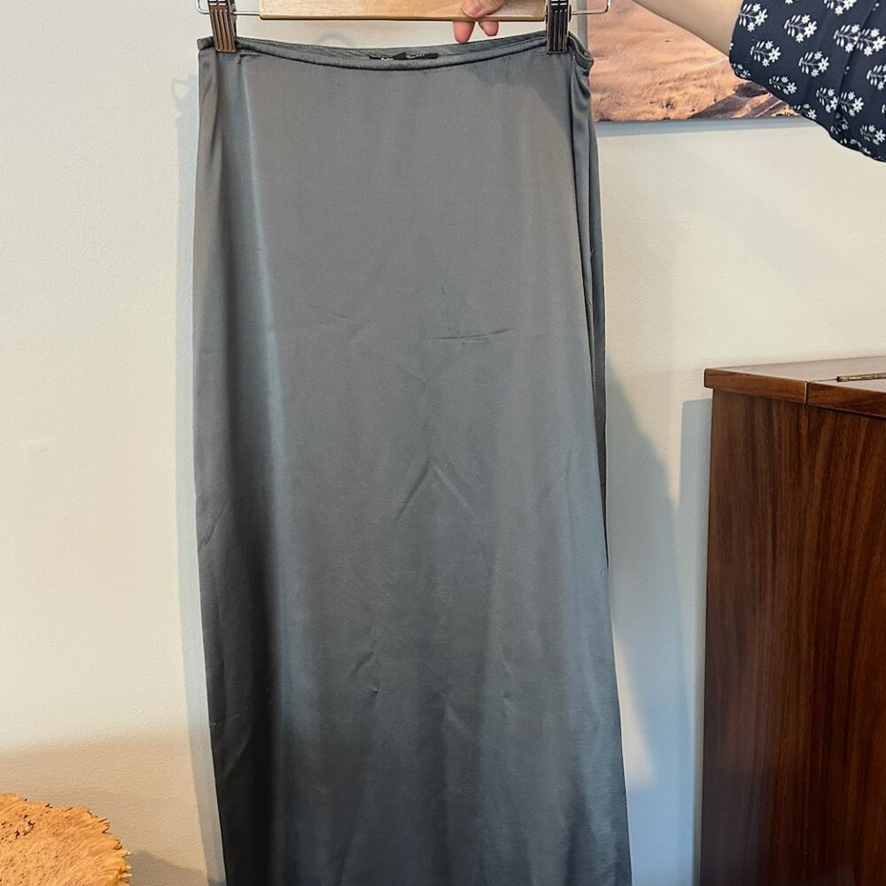 Betsey Johnson Grey Slip Maxi Skirt